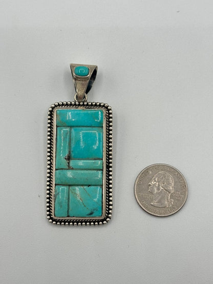 The Pendleton Mosaic Pendant - Turquoise Mustang