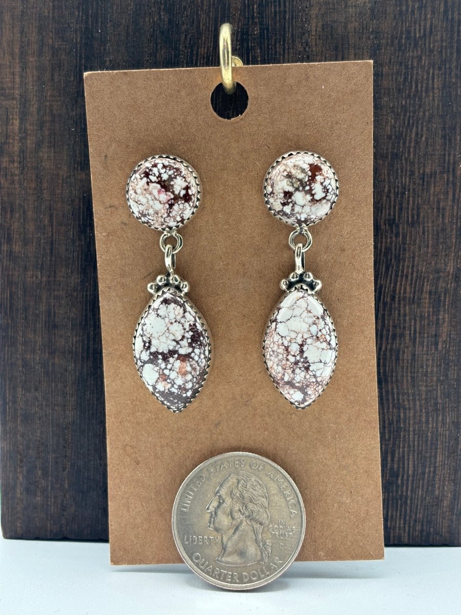 The Snowdrop Marquis Earrings by Turquoise Mustang — Multiple Stones - Turquoise Mustang
