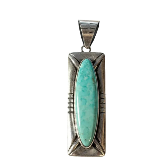 The Medium Reno Pendant - Turquoise Mustang