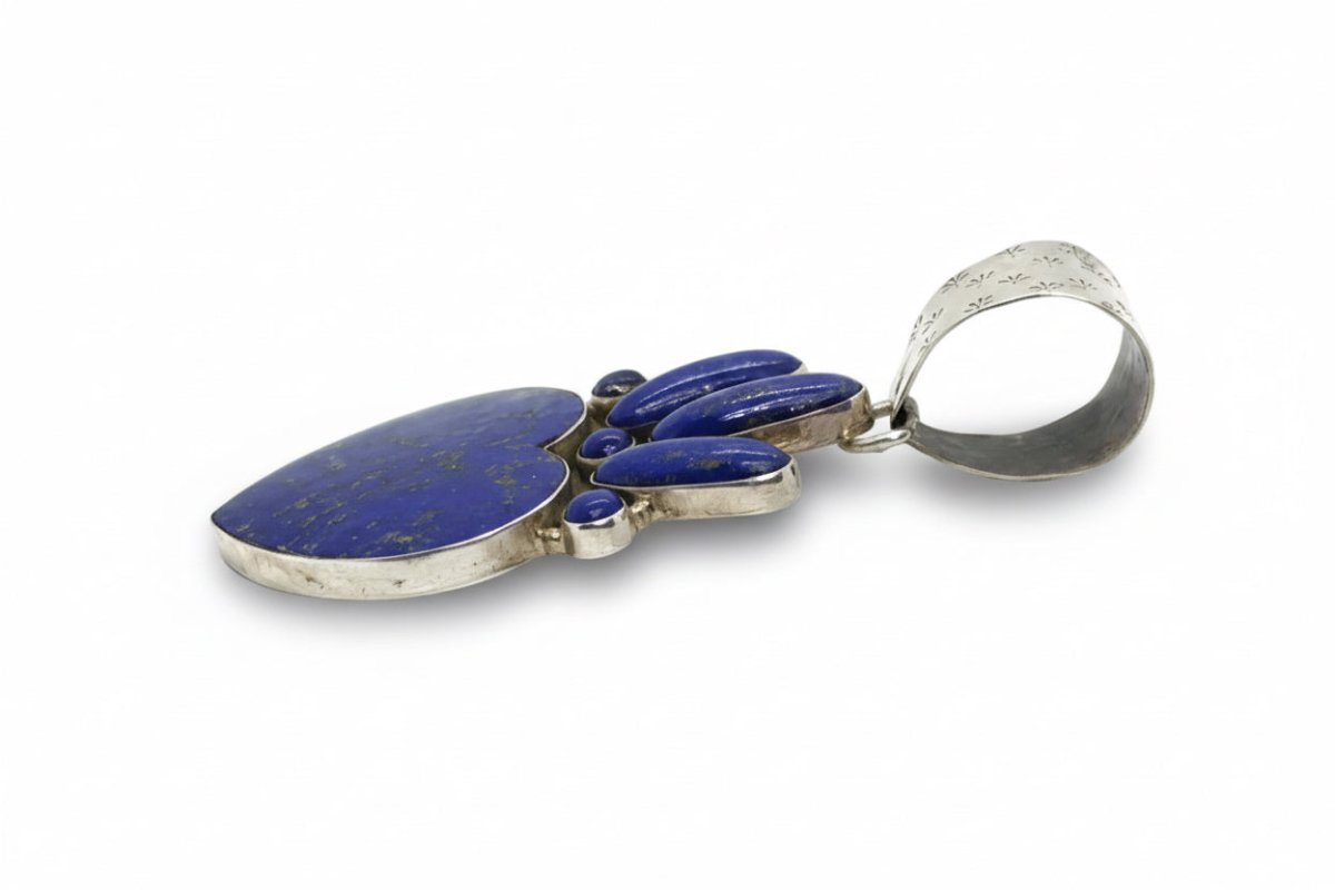 Premium Lapis Lazuli Heart Pendant, Dan Dodson - Turquoise Mustang