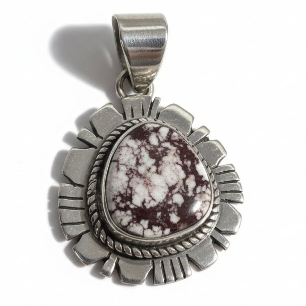 The Daphne Pendant in Wild Horse Magnesite - Turquoise Mustang