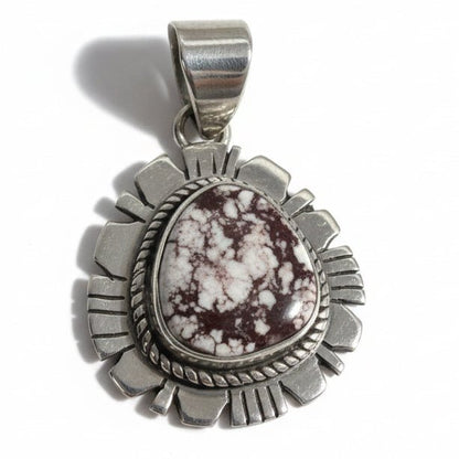 The Daphne Pendant in Wild Horse Magnesite - Turquoise Mustang