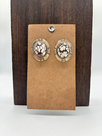 The Orchid Filework Stud Earrings - Turquoise Mustang