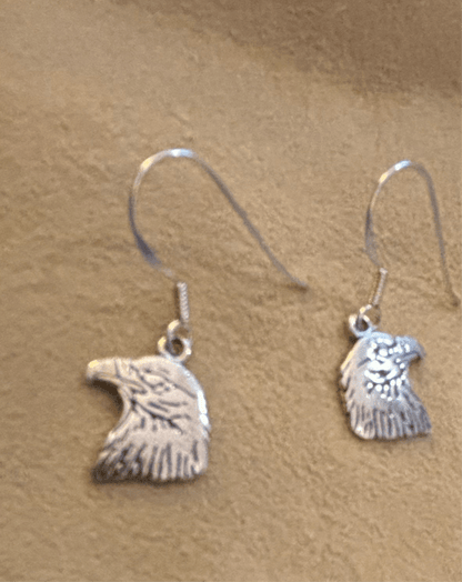 Earring, Silver Bear Dangle - Turquoise Mustang
