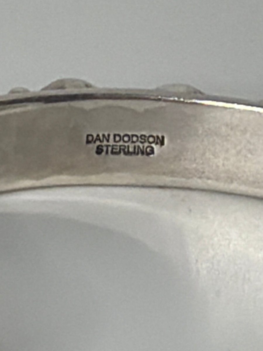 8 - Stone Sage Green Kingman Turquoise Cuff, Large Round Stones — Sterling Silver, Dan Dodson (DD) - Turquoise Mustang