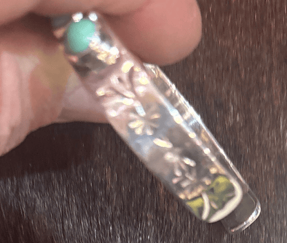 Bracelet, 9 stone Round Lapis Cuff, DD - Turquoise Mustang