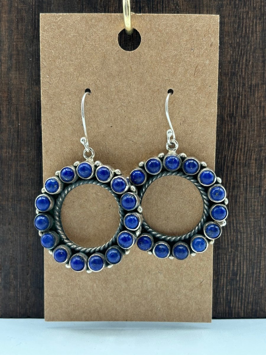 The Wallflower Circle Earrings - Turquoise Mustang