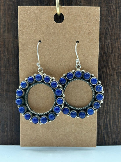 The Wallflower Circle Earrings - Turquoise Mustang