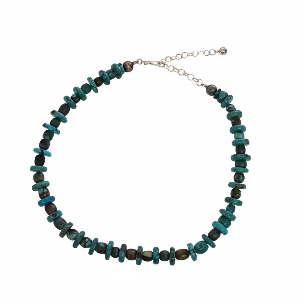 Cloud Mountain Turquoise Choker Necklace - Turquoise Mustang