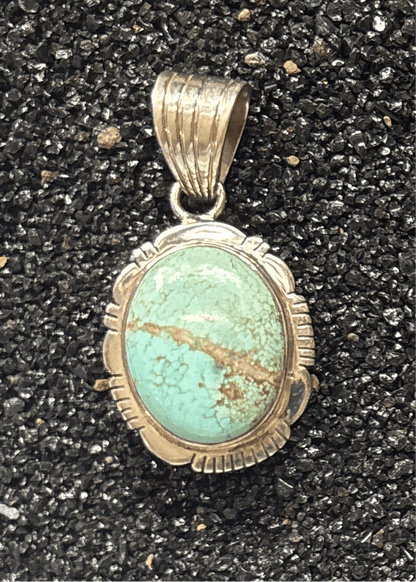 The Calendula Pendant - Turquoise Mustang