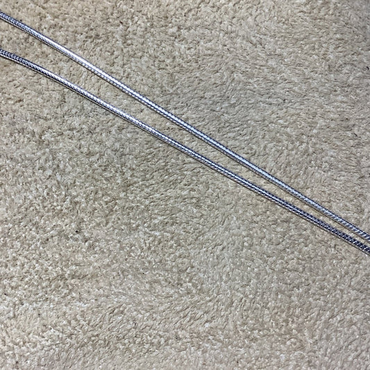 Snake Chain, Bright Silver, 1 mm, 20" - Turquoise Mustang