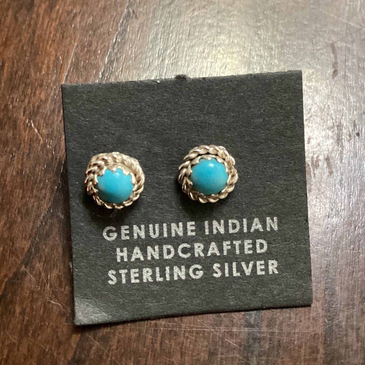 Earring, Tiny Studs , hearts, princess, rounds, Pink Musselshell Posts with plain Bezel, Chimney Butte - Turquoise Mustang