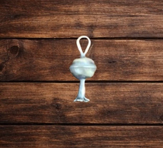 Petite Squash Blossom, all silver, saucer globe, thin bale, Monica Smith - Turquoise Mustang