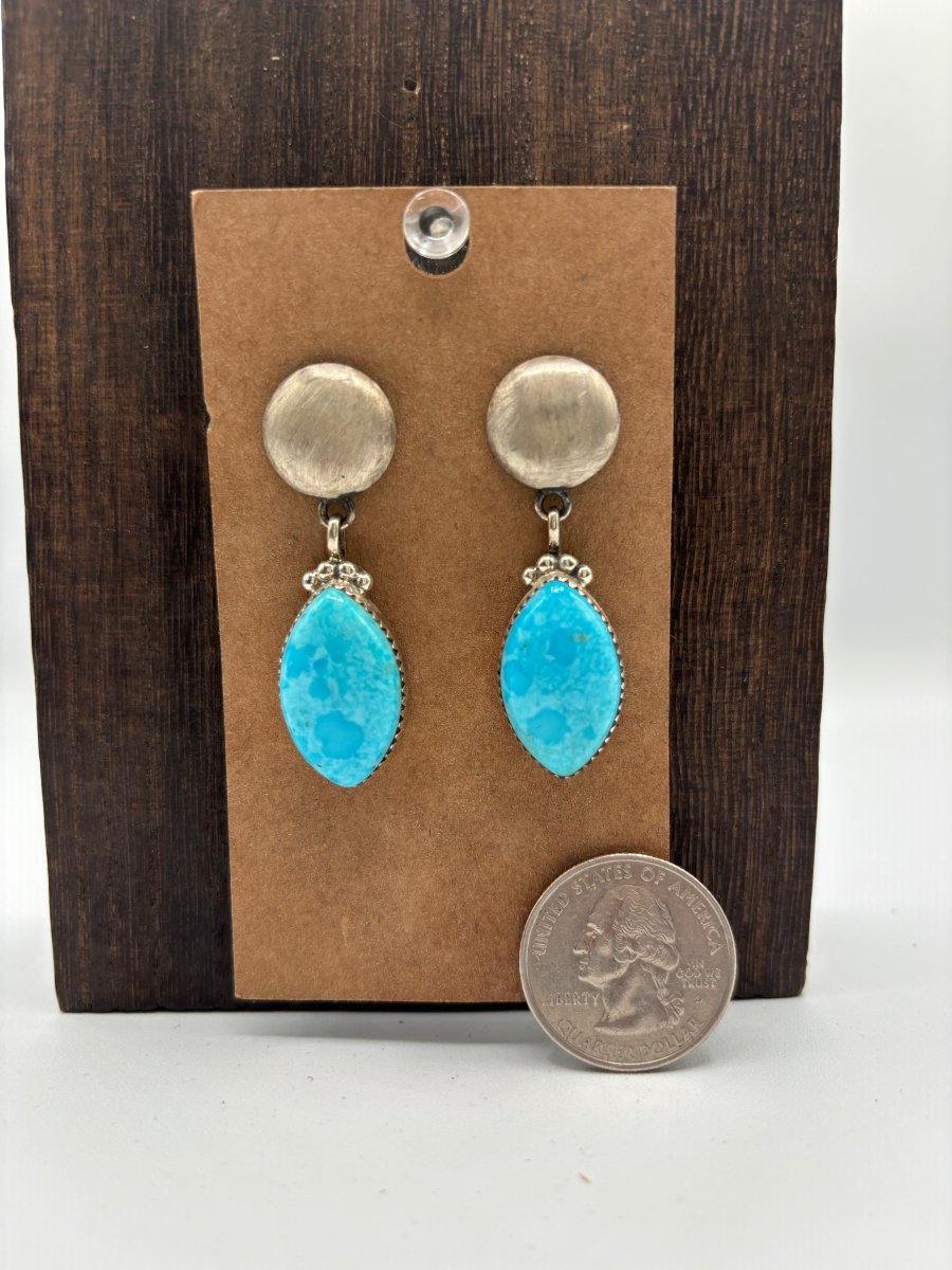 The Snowdrop Marquis Earrings by Turquoise Mustang — Multiple Stones - Turquoise Mustang