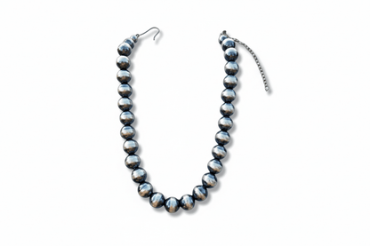 14mm Mustang Silver Pearls - Turquoise Mustang