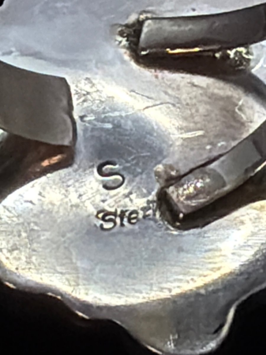 Spiny Oyster & Sonoran Gold Cluster Ring Adjustable by Sheila Tsosie - Turquoise Mustang