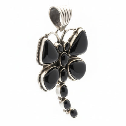 11 - Stone Black Onyx Dragonfly Pendant by Dan Dodson - Turquoise Mustang