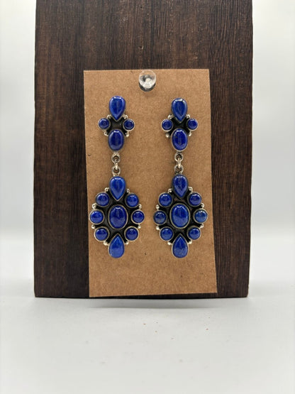 The Sweet Pea Cluster Drop Earring - Turquoise Mustang