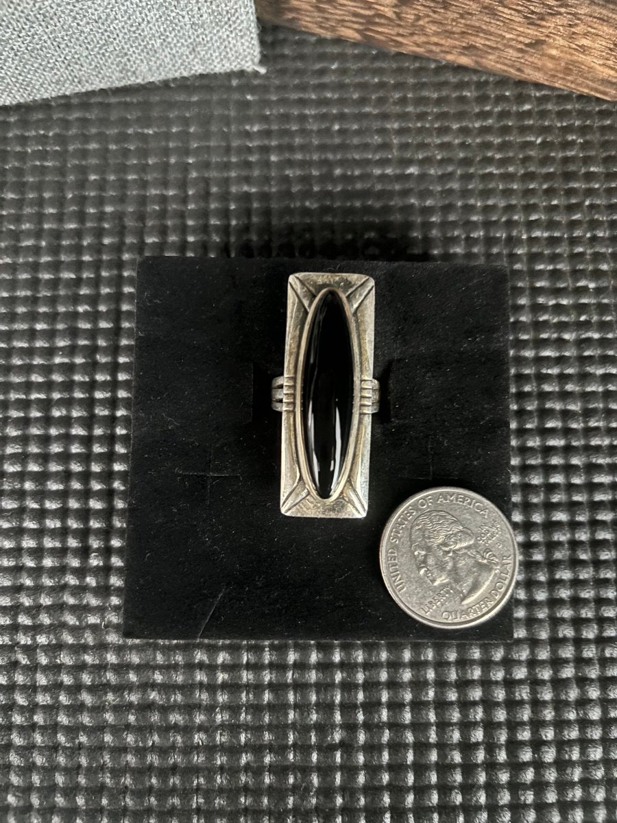 The Calgary Squoval Adjustable Ring - Turquoise Mustang