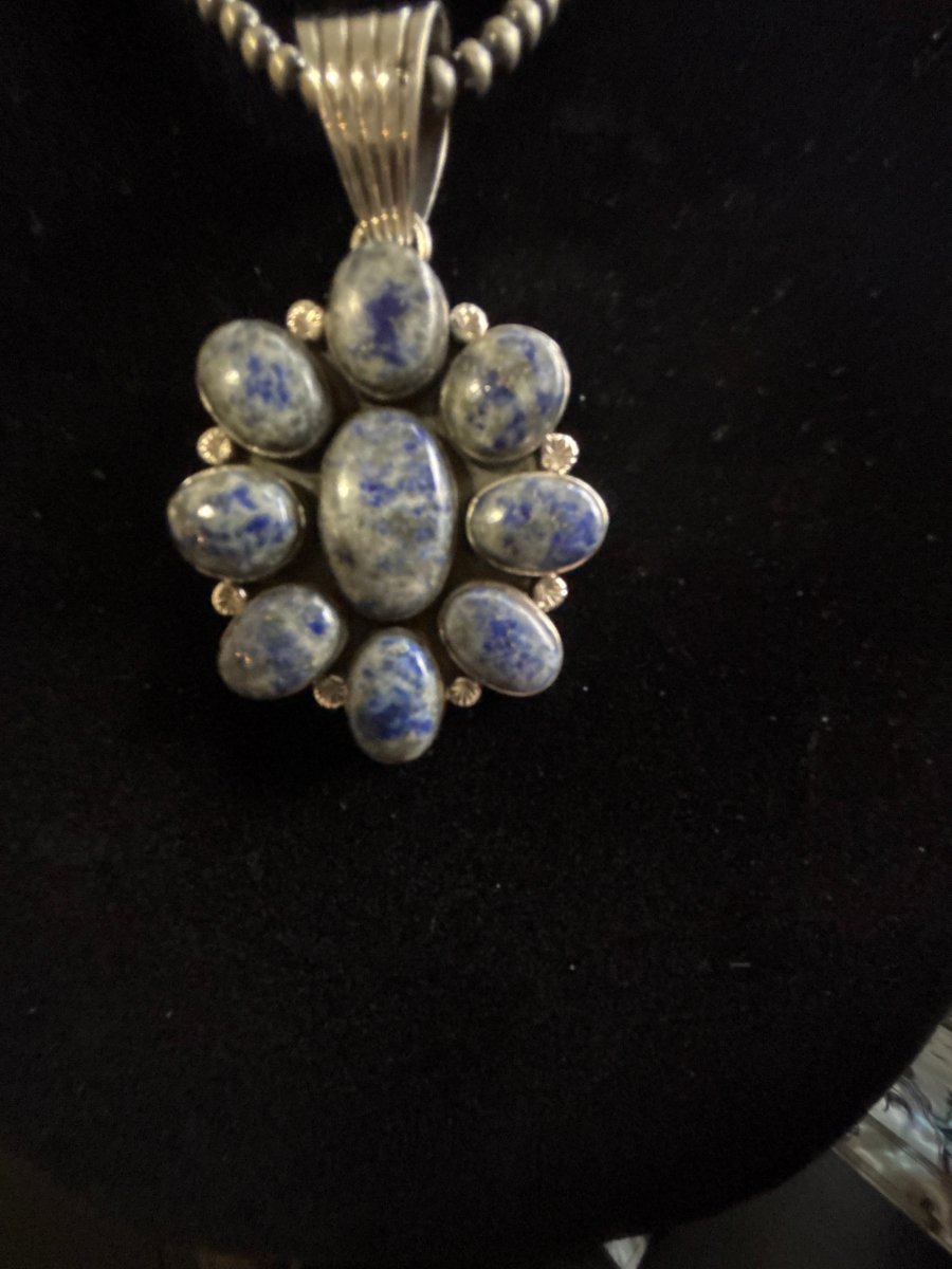 The Tiger Flower Pendant - Turquoise Mustang
