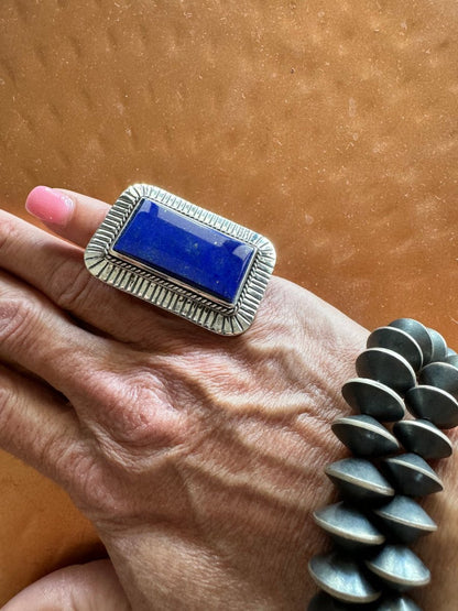 The Phoenix Adjustable Square Ring - Turquoise Mustang