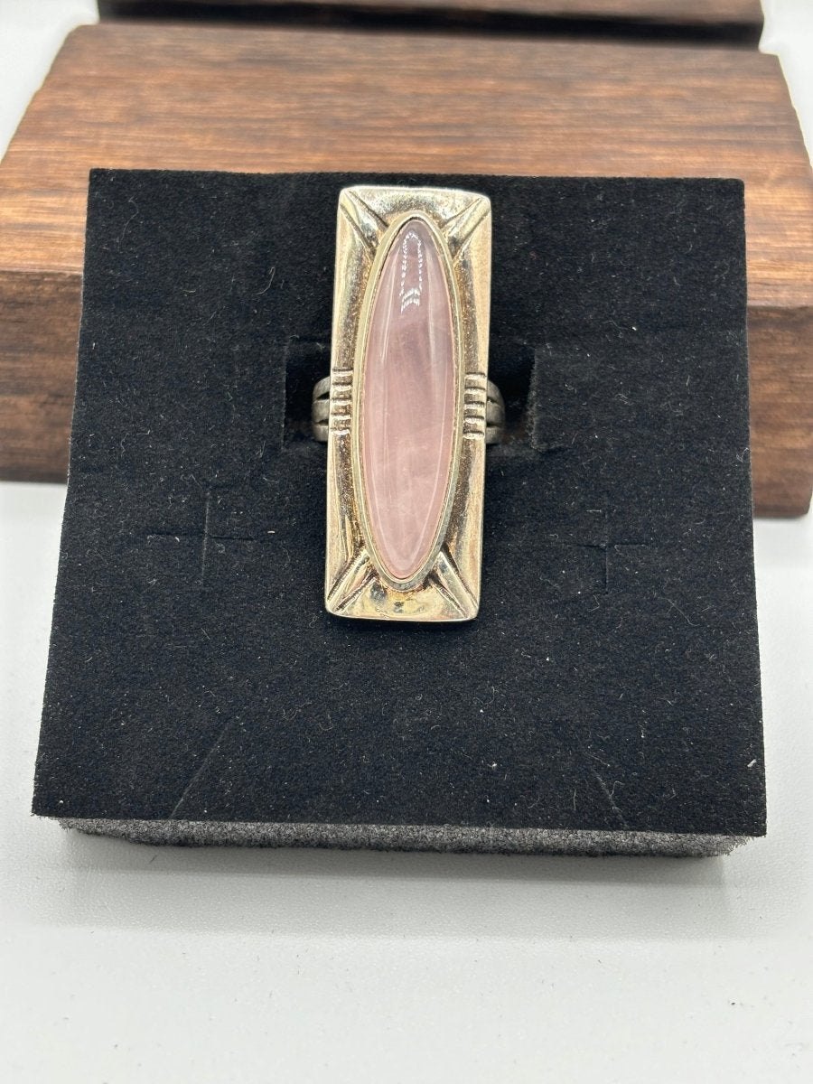 The Calgary Squoval Adjustable Ring - Turquoise Mustang