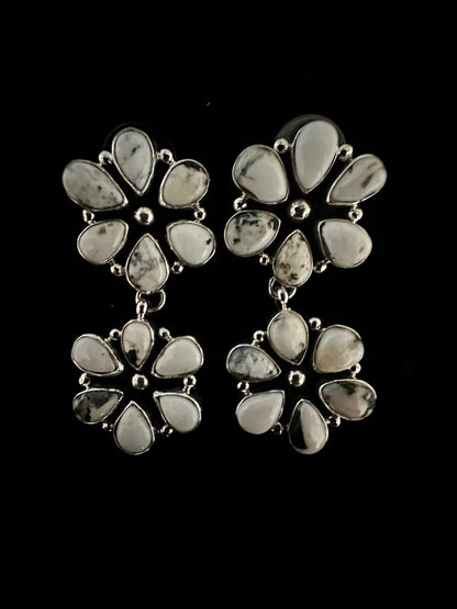 White Buffalo Lariat Necklace & Earrings Set – by Leonard Kee - Turquoise Mustang