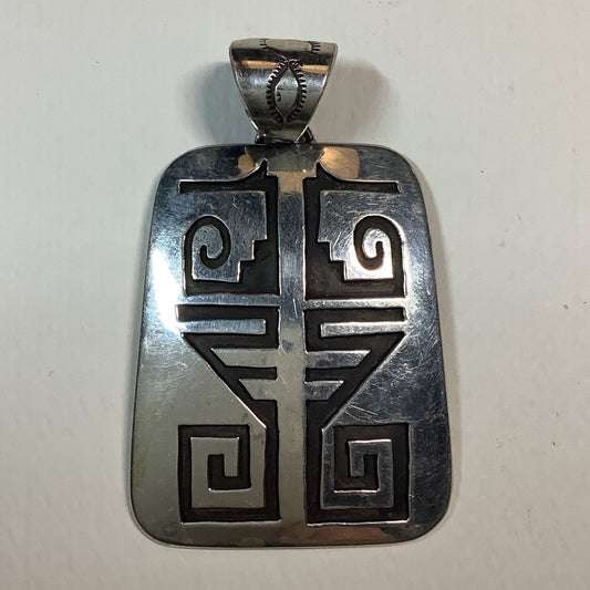 Pendant, No stones, Silver overlay, Roscoe Scott, - Turquoise Mustang