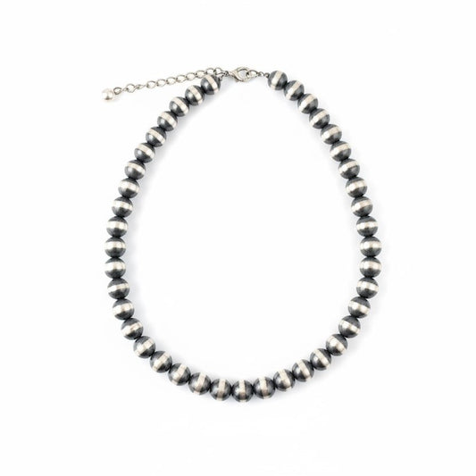 12mm Mustang Silver Pearls - Turquoise Mustang