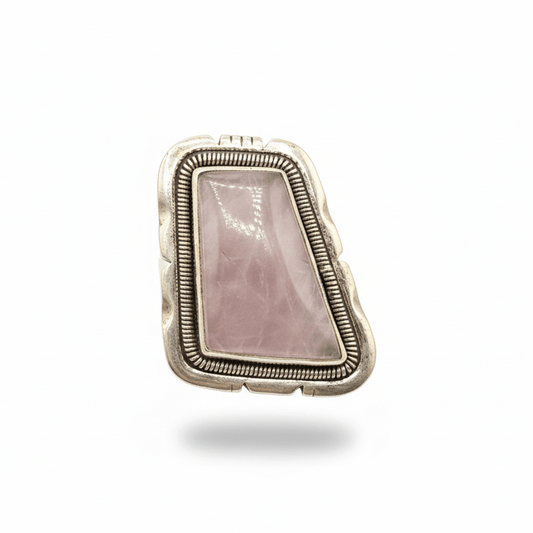 The Denver Rhombus Adjustable Ring - Turquoise Mustang