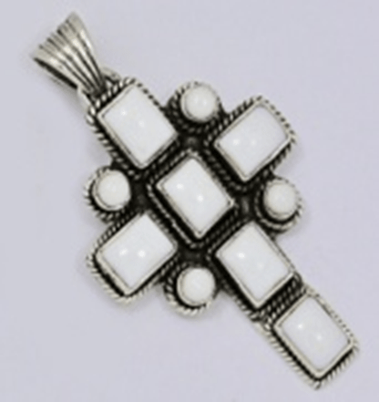 The Maltese Cross Pendant - Turquoise Mustang