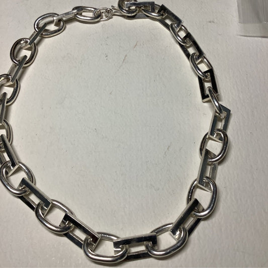 Chain, 20" Giant oval and Square Links, 111 grams, Dan Dodson (1) - Turquoise Mustang