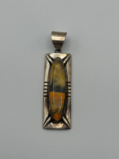 The Medium Reno Pendant - Turquoise Mustang