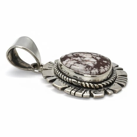 The Daphne Pendant in Wild Horse Magnesite - Turquoise Mustang
