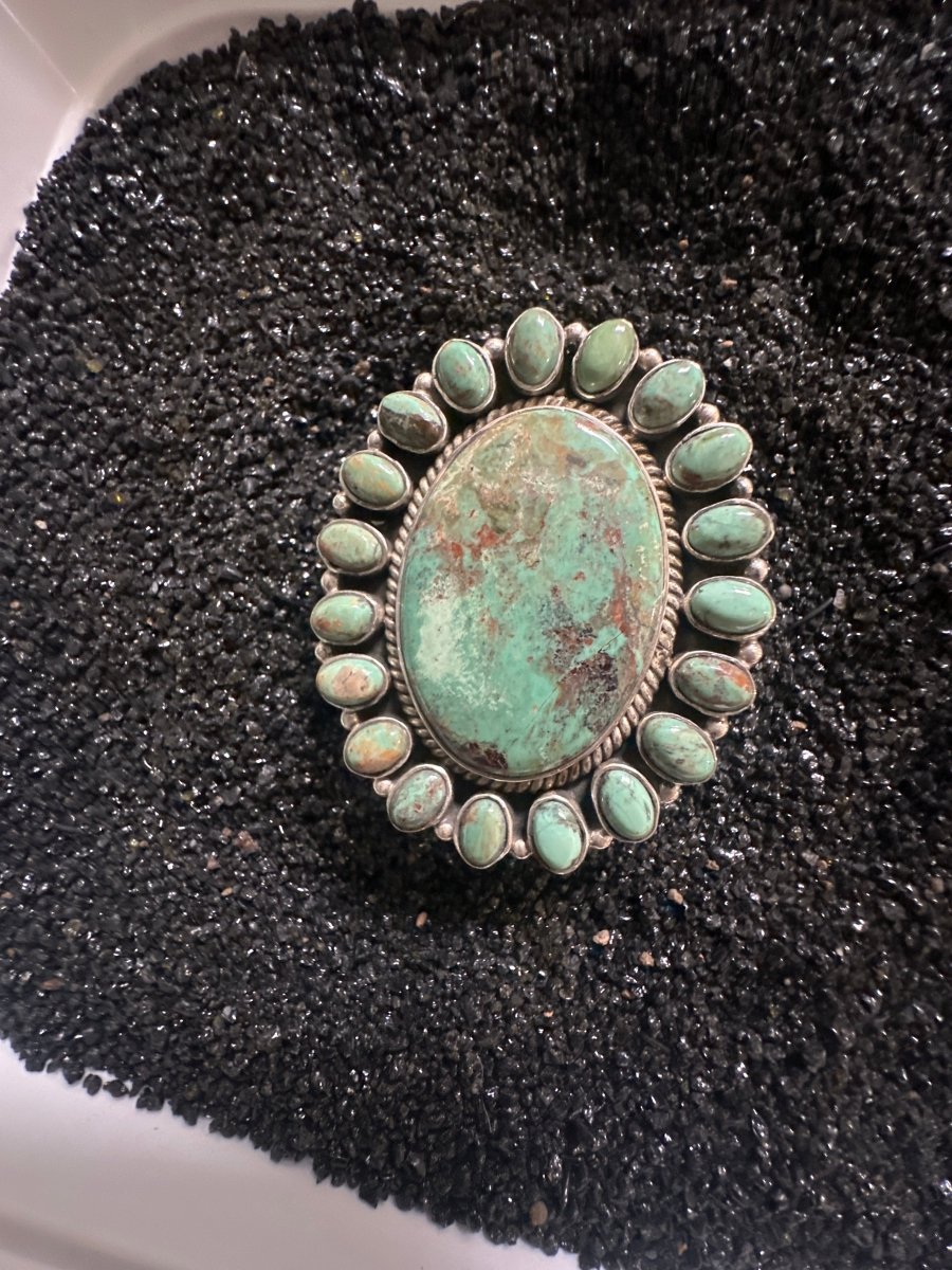The Buttercup Oval Cluster Ring by Turquoise Mustang — Multiple Stones - Turquoise Mustang