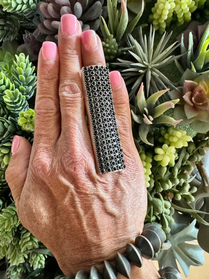 The 100 Stone Snake Eyes Ring - Turquoise Mustang