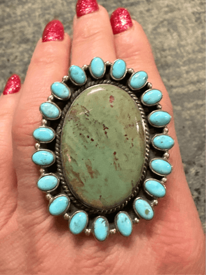 The Buttercup Oval Cluster Ring by Turquoise Mustang — Multiple Stones - Turquoise Mustang