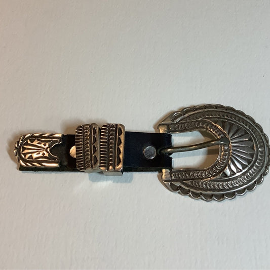 Ranger Buckle Set, Stamp Worke,Maloney hallmark - Turquoise Mustang