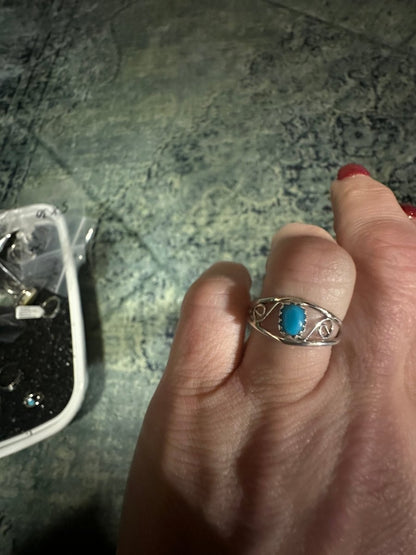 Assorted Petite Turquoise or Black Onyx Rings - Turquoise Mustang