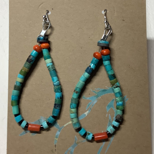 Small Loops Kingman, Coral, Jet by TM - Turquoise Mustang