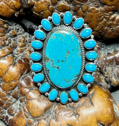 The Buttercup Oval Cluster Ring by Turquoise Mustang — Multiple Stones - Turquoise Mustang