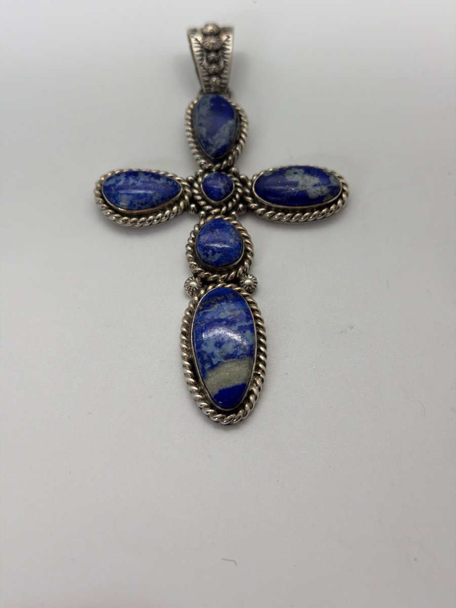 The Euphorbia Cross in Denim Lapis - Turquoise Mustang