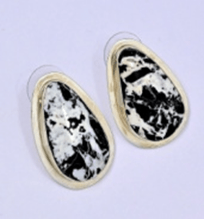 The Tulip Drop Stud Earrings - Turquoise Mustang