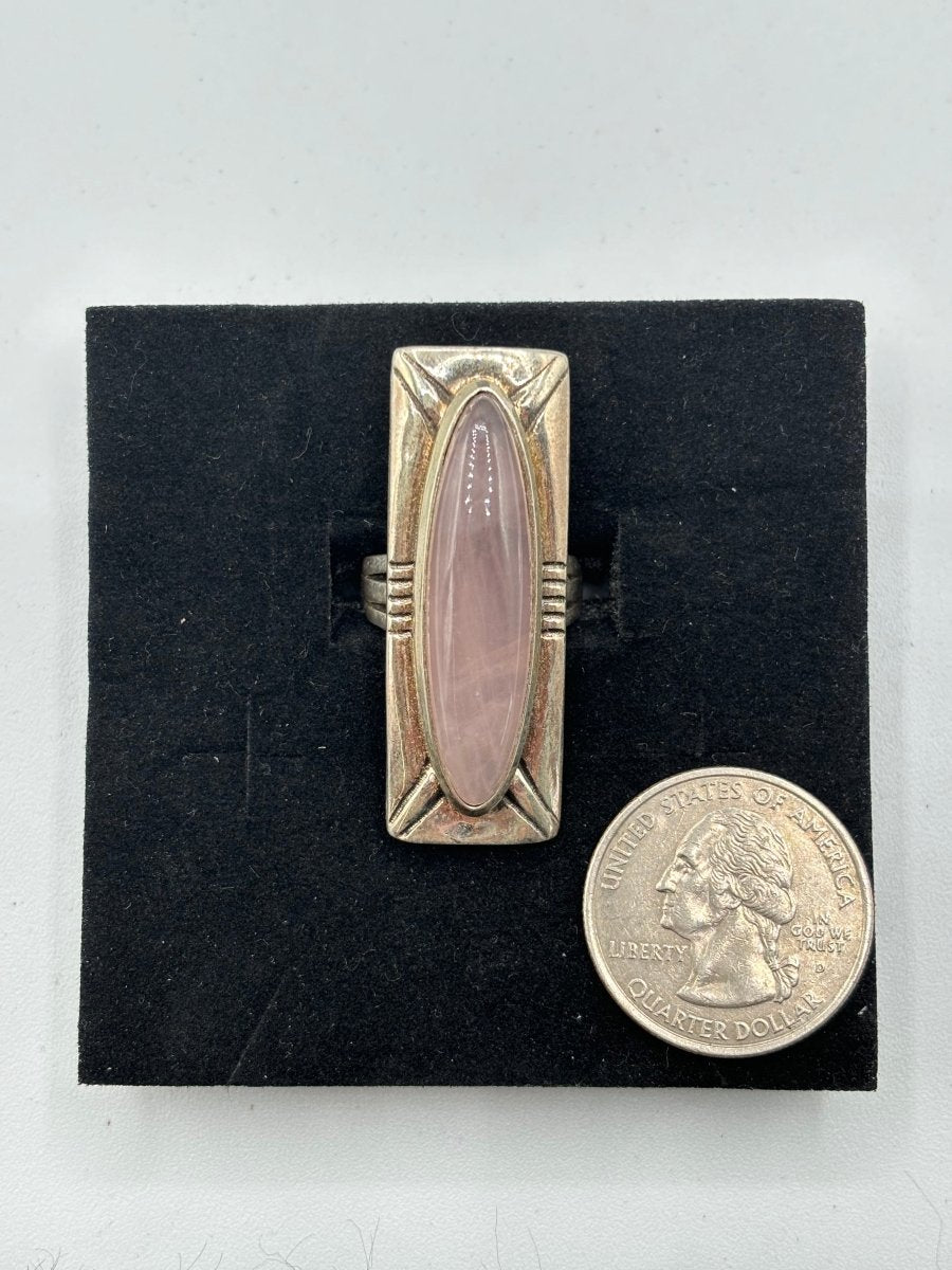 The Calgary Squoval Adjustable Ring - Turquoise Mustang