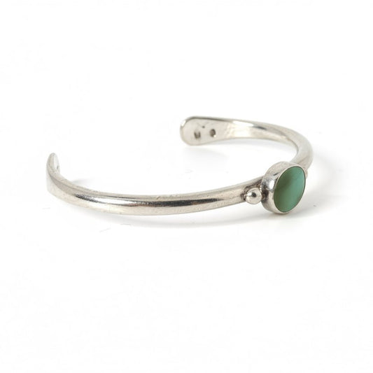 Sonoran Mountain Single Stone Cuff, Dee Nez - Turquoise Mustang