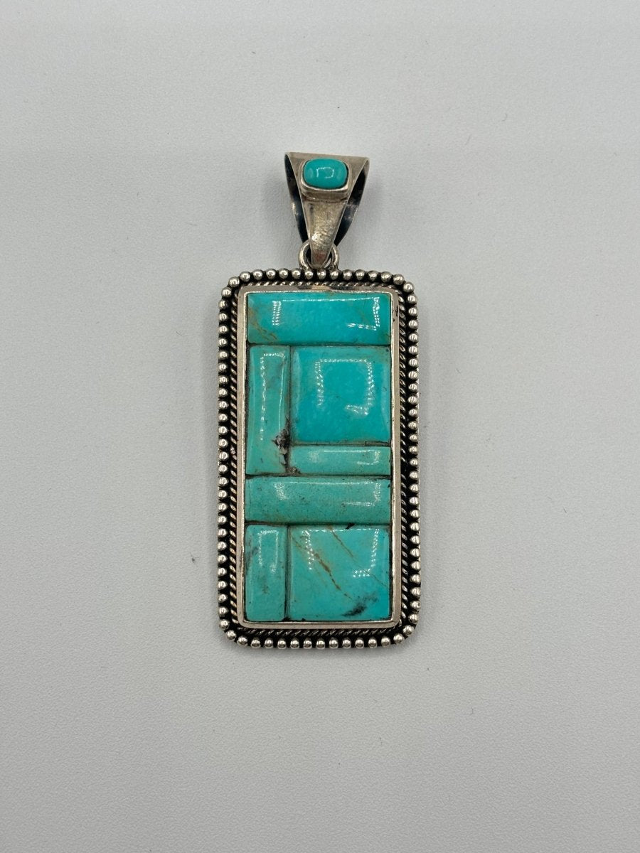 The Pendleton Mosaic Pendant - Turquoise Mustang