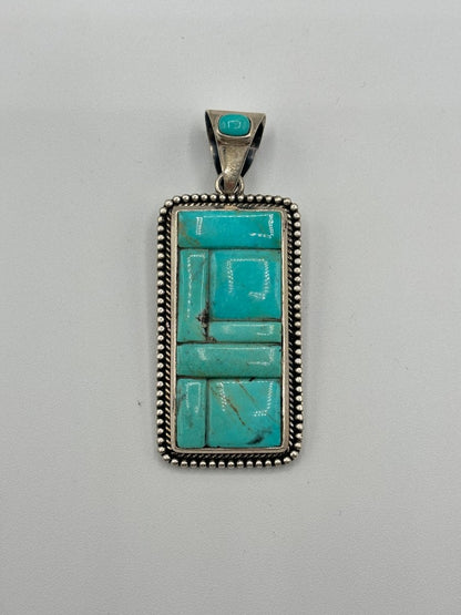 The Pendleton Mosaic Pendant - Turquoise Mustang