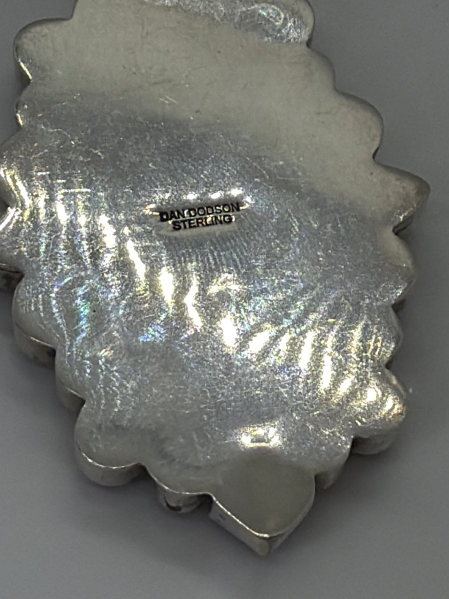The Marguerite Daisy Heart Cluster Pendant in Wild Horse Magnesite - Turquoise Mustang