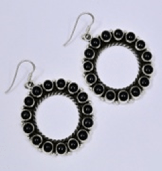 The Wallflower Circle Earrings - Turquoise Mustang