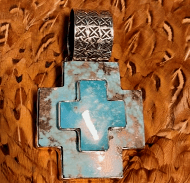 The Cosmos Cross - Turquoise Mustang